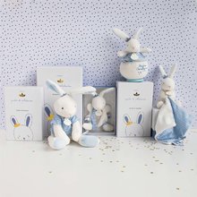 Plišasti zajčki - Plišasti zajček Bunny Sailor Perlidoudou Doudou et Compagnie moder 25 cm v darilni embalaži od 0 mes_0