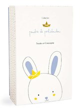 Plišani zečići - Plyšový zajačik s melódiou Bunny Sailor Music Box Perlidoudou Doudou et Compagnie modrý 14 cm v darčekovom balení od 0 mes DC3520_0