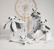 Zabawki do przytulania i zasypiania - Pluszowa panda do przytulania Attrape-Rêves Doudou et Compagnie szara w opakowaniu prezentowym 20 cm od 0 miesięcy_1