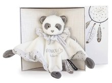 Zabawki do przytulania i zasypiania - Pluszowa panda do przytulania Attrape-Rêves Doudou et Compagnie szara w opakowaniu prezentowym 20 cm od 0 miesięcy_2
