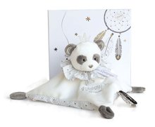Igračke za grljenje i spavanje - Plyšová panda na maznanie Attrape-Rêves Doudou et Compagnie sivá v darčekovom balení 20 cm od 0 mes DC3536_3