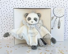 Hračky na mazlení DouDou - Plyšová panda na mazlení Attrape-Rêves Doudou et Compagnie šedá v dárkovém balení 20 cm od 0 měsíců_0