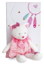 Plyšové a textilní hračky - Plyšová kočička Attrape-Rêves Doudou et Compagnie růžová 20 cm v dárkovém balení od 0 měsíců_3