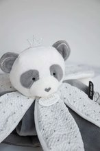 Hračky na maznanie a usínanie - Plyšová panda na maznanie Attrape-Rêves Doudou et Compagnie sivá v darčekovom balení 26 cm od 0 mes_0