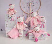 Jucării de alint și de adormit - Pisicuță de pluș de alint Attrape-Rêves Doudou et Compagnie roz îm ambalaj cadou 26 cm de la 0 luni_1