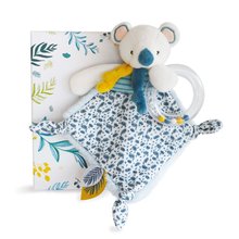 Zabawki do przytulania i zasypiania - Przytulny pluszowy miś koala z grzechotką Yoca le Koala Doudou et Compagnie niebieski 22 cm od 0 miesięcy_0