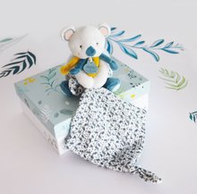 Hračky na maznanie a usínanie - Plyšová koala na maznanie Yoca le Koala Doudou et Compagnie modrá 15 cm v darčekovom balení od 0 mes_2