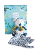 Igrače za crkljanje in uspavanje - Plišasta koala ninica Yoca le Koala Doudou et Compagnie modra 15 cm v darilni embalaži od 0 mes_1