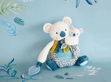 Dětská kousátka - Plyšová koala s mláďátkem a kousátkem Yoca le Koala Doudou et Compagnie modrá 25 cm v dárkovém balení od 0 měsíců_0