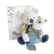 Detské hryzátka - Plyšová koala s mláďatkom a hryzátkom Yoca le Koala Doudou et Compagnie modrá 25 cm v darčekovom balení od 0 mes_3