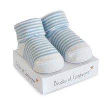 Îmbrăcăminte bebeluși - Șosete pentru bebeluși Birth Socks Doudou et Compagnie albastre cu model delicat de la 0-6 luni_0