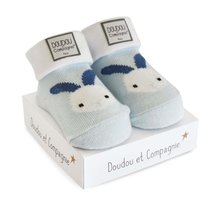 Kojenecké oblečení - Ponožky pro miminko Birth Socks Doudou et Compagnie modré s jemným vzorem od 0–6 měsíců_2