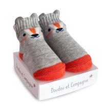 Odjeća za dojenčad - Ponožky pre bábätko Panda Birth Socks Doudou et Compagnie čierno-biele od 0-6 mes DC3705_2