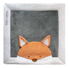 Textilspielmatte mit Fuchs Park Mat Fox Doudou et Compagnie grau 100*100 cm ab 0 Monaten
