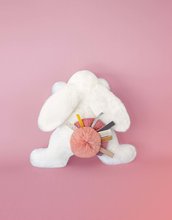 Pluszowe zajączki - Pluszowy zajączek Bunny Happy Boho Doudou et Compagnie różowy 25 cm w opakowaniu upominkowym od 0 miesiąca_3
