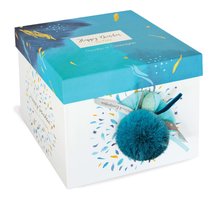 Plüssnyuszik - Plüss nyuszi Happy Pop Doudou et Compagnie kék 25 cm ajándékcsomagolásban 0 hó-tól_2