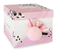 Iepurași de pluș - Iepuraș de pluș Happy Blush Doudou et Compagnie alb-roz 25 cm în ambalaj cadou cu moț de la 0 luni_2