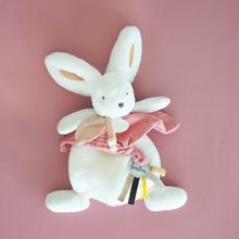Pluszowe zajączki - Pluszowy zajączek Bunny Happy Boho Doudou et Compagnie pomarańczowy 25 cm w opakowaniu prezentowym od 0 miesiąca życia_0
