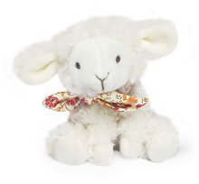 Plišaste živalce - Plišasta ovčka Lamb Scrunchie Doudou et Compagnie bela z vzorčasto rutko 12 cm več vrst od 0 mes_0