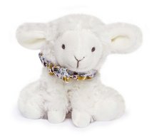 Jucării de pluș și textile - Oiță de pluș Lamb Scrunchie Doudou et Compagnie albă cu eșarfă cu model 12 cm diferite tipuri de la 0 luni_0