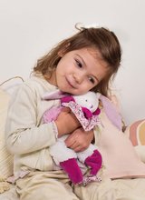 Lutke za najmlađe - Plyšový zajačik na bábkové divadlo Doudou Amusette 3v1 Doudou et Compagnie ružový 30 cm od 0 mes DC3825_4