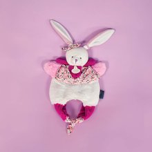 Lutke za najmlađe - Plyšový zajačik na bábkové divadlo Doudou Amusette 3v1 Doudou et Compagnie ružový 30 cm od 0 mes DC3825_2