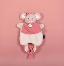 Pacynki dla najmniejszych - Pluszowa myszka do teatru lalek Doudou Amusette 3v1 Doudou et Compagnie różowa 30 cm od 0 miesiąca życia_2