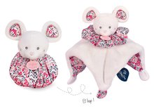 Zabawki do przytulania i zasypiania - Pluszowa przytulanka myszka Doudou Boule 3v1 Doudou et Compagnie różowa 25 cm od 0 miesięcy_1