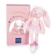 Plyšoví zajíci - Plyšová panenka zajíček Bunny My Doudou Ballerine Doudou et Compagnie růžová 30 cm v dárkovém balení od 0 měsíců_0