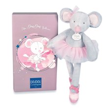 Jucării de pluș și textile - Păpușă de pluș șoricel Mouse My Doudou Ballerine Doudou et Compagnie roz 30 cm în ambalaj cadou de la 0 luni_0