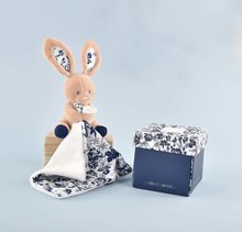 Jucării de alint și de adormit - Iepuraș de pluș de alint Bunny Navy Boh'aime Doudou et Compagnie albastru 12 cm în ambalaj cadou de la 0 luni_1