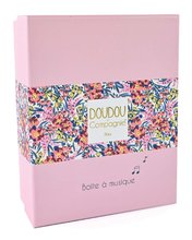Jucării de pluș și textile - Cerb de pluș cu melodie Music Box Boh'aime Doudou et Compagnie roz 14 cm în ambalaj cadou de la 0 luni_2
