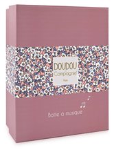 Plüssnyuszik - Plüss nyuszi dallammal Music Box Boh'aime Doudou et Compagnie rózsaszín 14 cm ajándékcsomaolásban 0 hó-tól_2