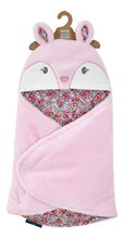Plüsch-Wickeldecke für Babys Baby Nest Deer Boh'aime Doudou et Compagnie rosa 70 cm ab 0 Monaten