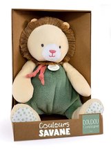 Plyšové a textilní hračky - Plyšový lev Couleurs Savane Doudou et Compagnie zelený 30 cm od 0 měsíců_1