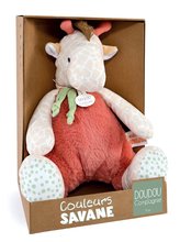 Jucării de pluș și textile - Girafă de pluș Couleurs Savane Doudou et Compagnie roșie 30 cm de la 0 luni_2