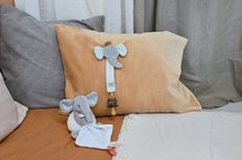 Igrače za crkljanje in uspavanje - Plyšový sloník na maznanie Couleurs Savane Doudou et Compagnie sivý 15 cm od 0 mes DC4076_0