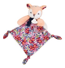Plüsch-Rehlein mit Rassel Rattle Deer Boh'aime Doudou et Compagnie im Geschenkset, rosa, 22 cm, ab 0 Monaten