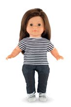Oblačila za punčke - Oblečenie Striped T-shirt Navy Blue Ma Corolle pre 36 cm bábiku od 4 rokov CODPB77_1