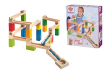 Dřevěné stavebnice Eichhorn - Dřevěná stavebnice labyrint Large Marble Run Construction Set Eichhorn s kuličkami 35 dílů_3