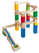 Dřevěné stavebnice Eichhorn - Dřevěná stavebnice labyrint Large Marble Run Construction Set Eichhorn s kuličkami 35 dílů_1