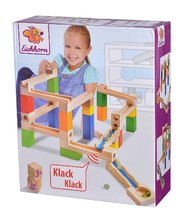 Dřevěné stavebnice Eichhorn - Dřevěná stavebnice labyrint Large Marble Run Construction Set Eichhorn s kuličkami 35 dílů_1