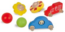 Jucării pentru dezvoltarea abilitătii copiiilor - Pistă de mașini din lemn cu biluțe Runway Eichhorn 7 piese cu 2 mașinuțe de la 12 luni_3