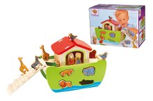 Jucării pentru dezvoltarea abilitătii copiiilor - Arca lui Noe din lemn cu animăluțe Stacking Toy Ark Eichhorn care se poate desface cu 16 figurine de la 12 luni_0