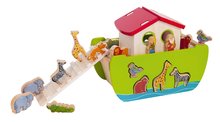 Drvene didaktičke igračke - Drvena Noina arka sa životinjama Stacking Toy Ark Eichhorn za slaganje s 16 figurica od 12 mjes_1