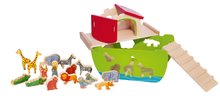 Giocattoli didattici in legno - Arca di Noè in legno con formine animali Stacking Toy Ark Eichhorn smontabile con 16 figurine da 12 mesi di età_2