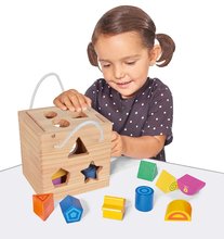 Drevené didaktické hračky -  NA PREKLAD - Cubo de aprendizaje de madera Shape Sorting Cube Eichhorn Con 12 bloques de inserción desde 12 meses_0