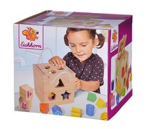 Jouets didactiques en bois - Cube de tri des formes Eichhorn en bois, 12 cubes d'insertion, à partir de 12 mois_3