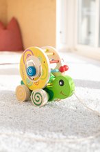 Drevené didaktické hračky - Drevený didaktický slimáčik na ťahanie Color Pull along Stacking Animal Eichhorn 4 vkladacie kocky od 12 mes_6