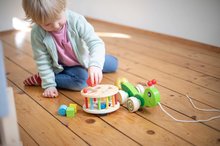 Drevené didaktické hračky - Drevený didaktický slimáčik na ťahanie Color Pull along Stacking Animal Eichhorn 4 vkladacie kocky od 12 mes_4